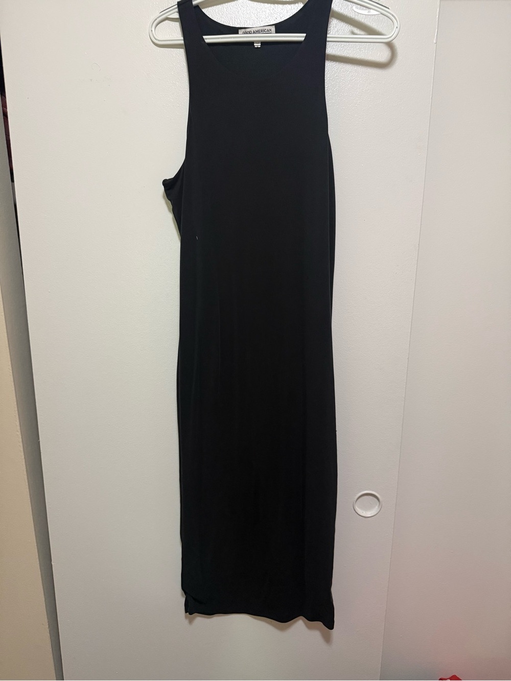 Good American Black Midi Tank Dress